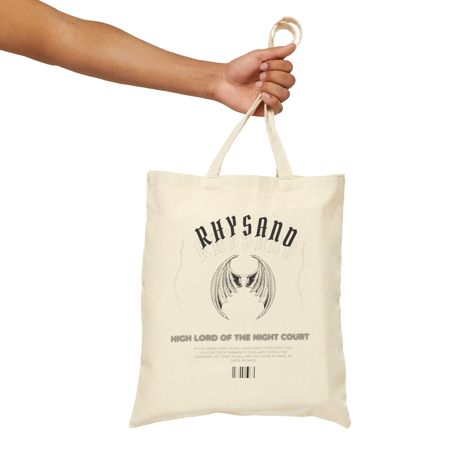 Rhysand Cotton Canvas Tote Bag, ACOTAR