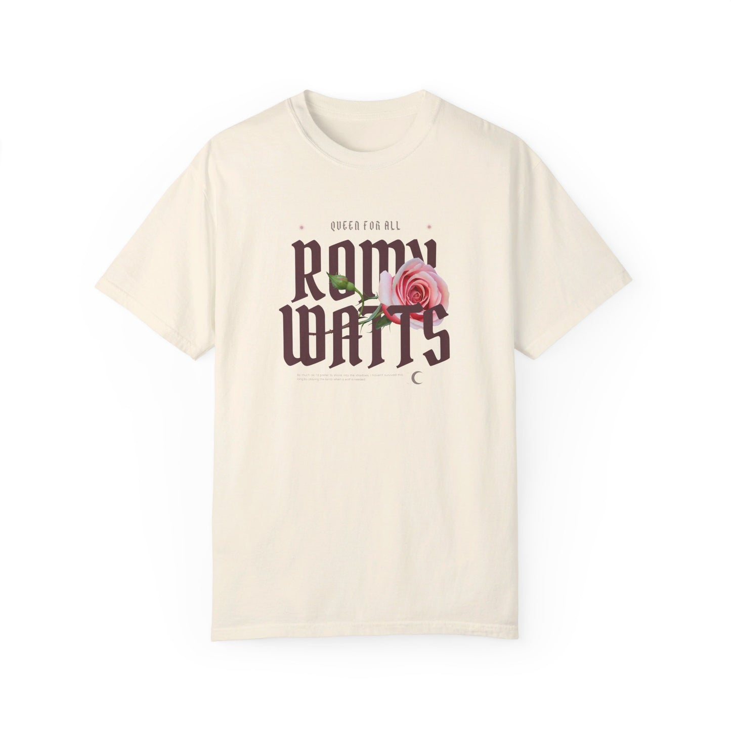 Romy Watts Comfort Colors T-Shirt, Fate and Flame