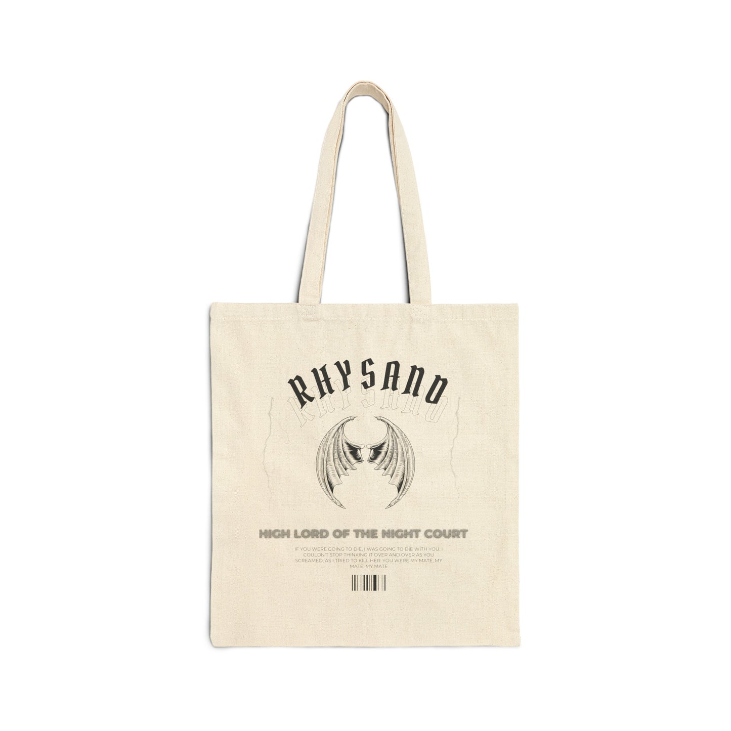 Rhysand Cotton Canvas Tote Bag, ACOTAR