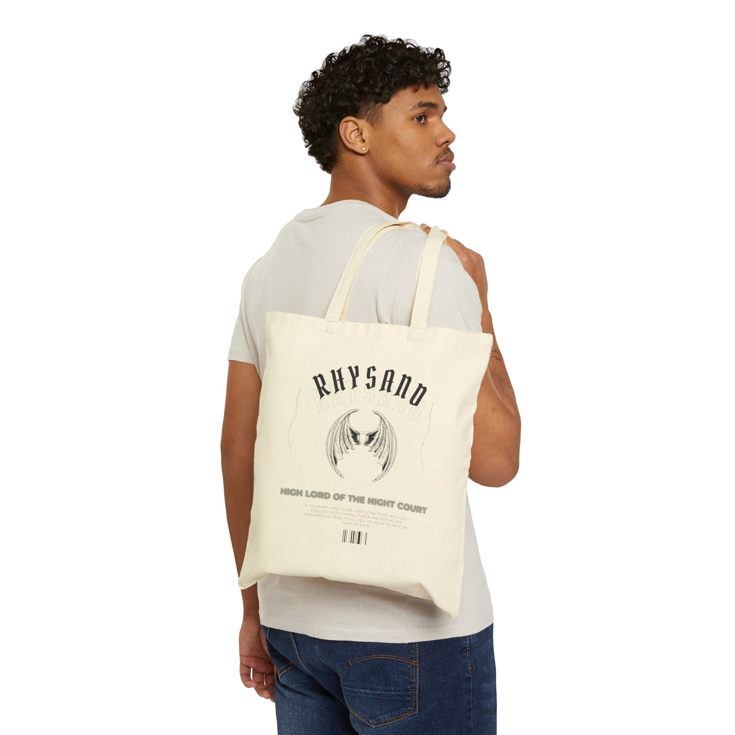 Rhysand Cotton Canvas Tote Bag, ACOTAR