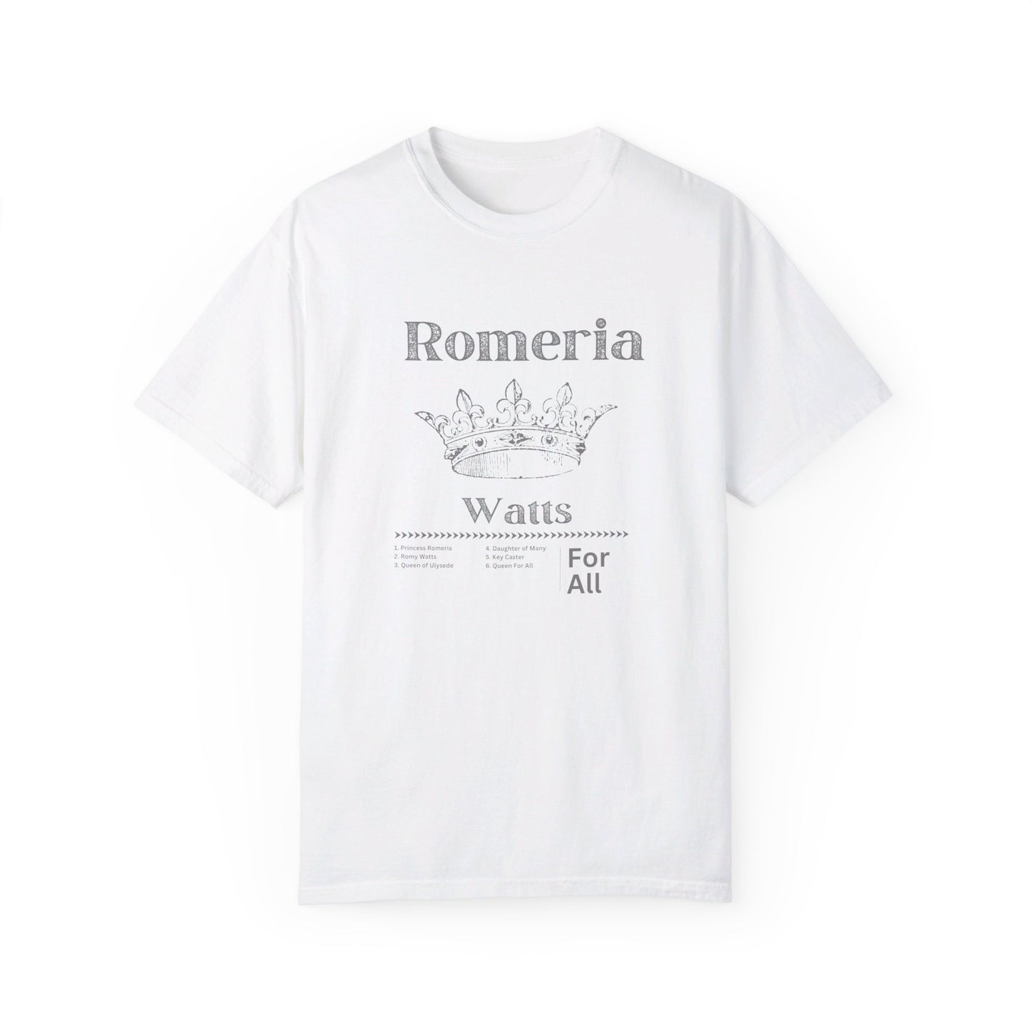 Romeria’s Many Names Comfort Colors T-Shirt, Fate and Flame